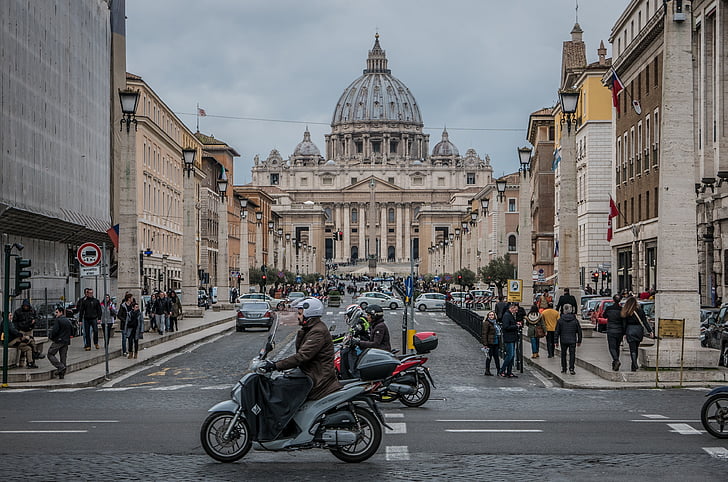 Saint Peters basilica, basilikaen, pave, katolske, Square, Roma, Italia