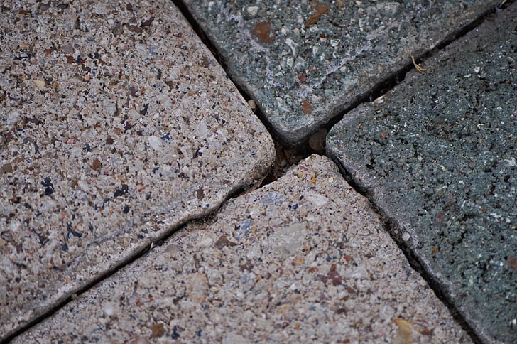 blokkok, csempe, kövek, kemény, durva, lapos, beton