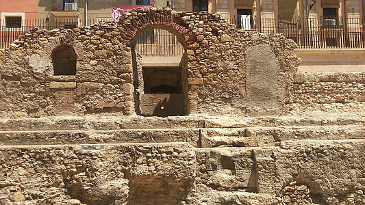 ruïnes, Tarragona, romà, monuments, Espanya, arquitectura