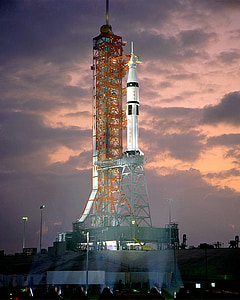 saturn 1b rocket, launch pad, pre-launch, joint mission, usa and ussr, apollo soyuz test project, manned