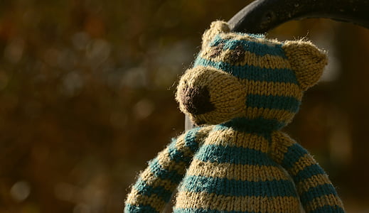 泰迪, 玩具熊, 针织, 羊毛, 儿童玩具, 软, 针织本身