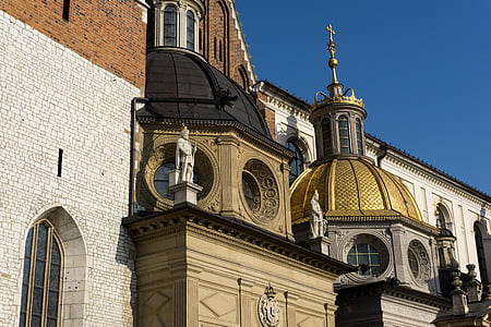 Kapel, atap emas, agama, Kristen, Katolik, Candi, Katedral