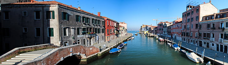 Ιταλία, Βενετία, Βενέτσια, γόνδολες, Πλωτά καταλύματα, νερό, canale grande