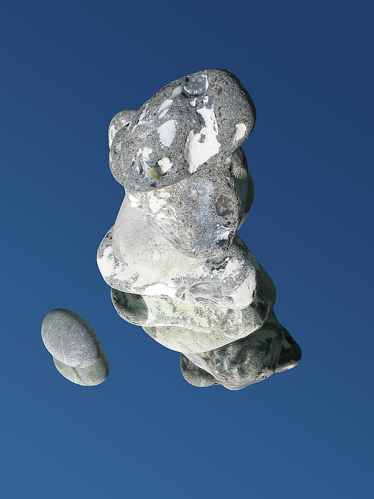 piedras, Mar Báltico, apilados, Torre, balance, aislado