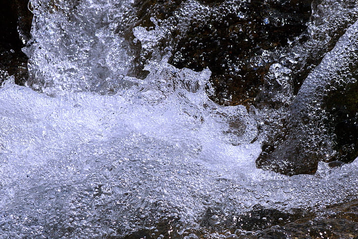 agua, flujo, claro, naturaleza, de Bach, característica del agua, piedra