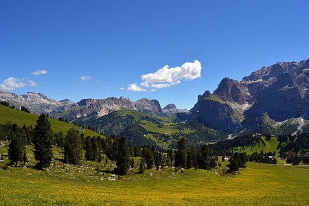 Val gardena, Langkofel, Berg, Trekking, in Südtirol, Natur, Italien