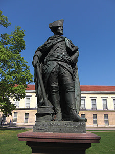 Fredrik stort, staty, Berlin, slottet charlottenburg, slottet Charlottenburg, Schlossgarten, monumentet