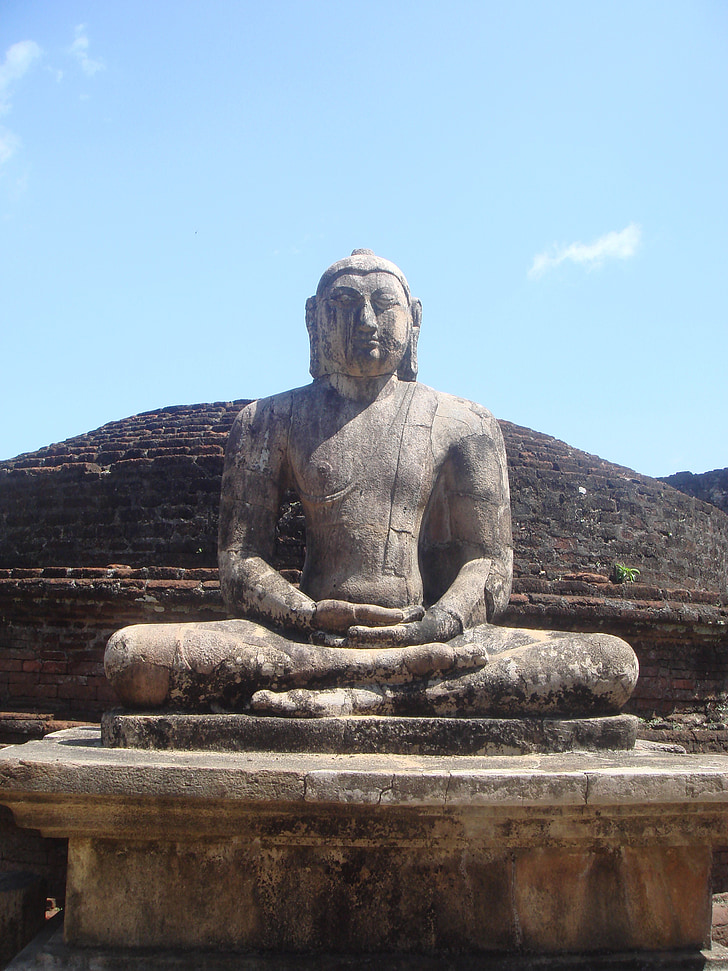 buddah, reliģiskā, dievkalpojumu, templis, klints, statuja, Sri lanka