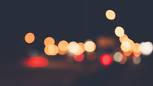 blur, bokeh, lights, night, traffic