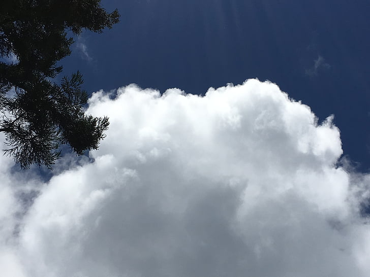 White cloud, blauer Himmel, Natur