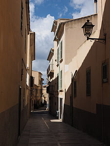 Callejón de, carretera, Alcudia, Mallorca, calle, Italia, arquitectura