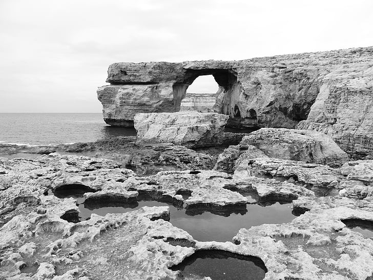 Gozo, Málta, sziget, mediterrán, tengerpart, tenger, természet