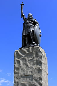 statuja, Alfrēds, karalis Alfrēds, UK, Anglija, karalis, Winchester