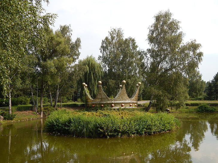 Korona, ornament, Park, Natura, wody