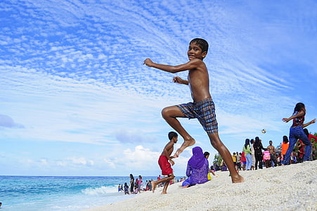atol, pláž, pár, cíl, svátek, Líbánky, ostrov