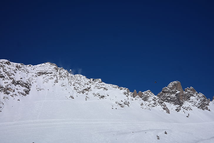 滑雪场, arlberg, 冬天, 山脉, 山峰, 寒冷, 滑雪