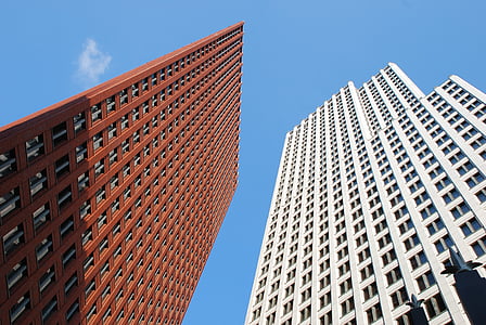 architecture, buildings, high-rises, low angle shot, perspective, windows, skyscraper