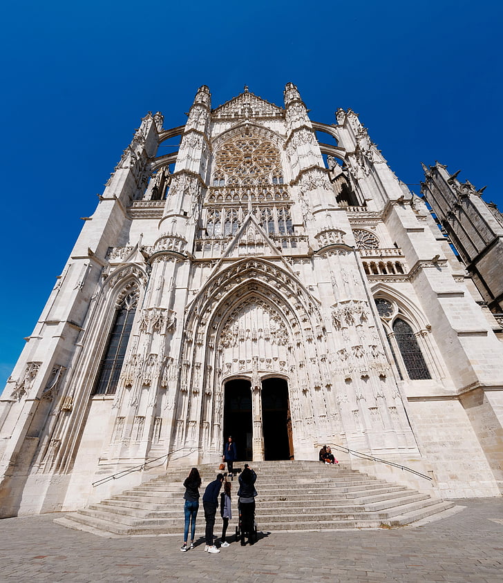 Katedrála, Beauvais, Pikardie, Francie, Gotická, kostel, Architektura