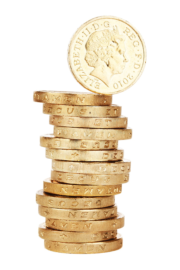 1 funta, novac, kovanica, kovanice, valuta, zlato, Zlatni