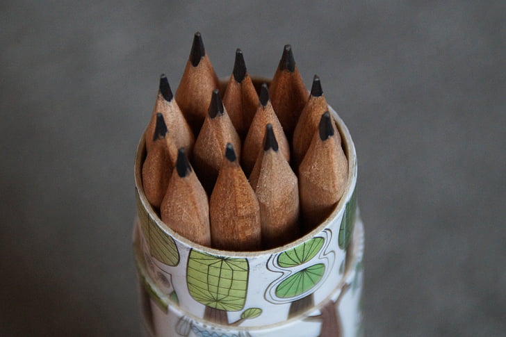 quiver, pen holder, pencils, pointed, school, pen, great