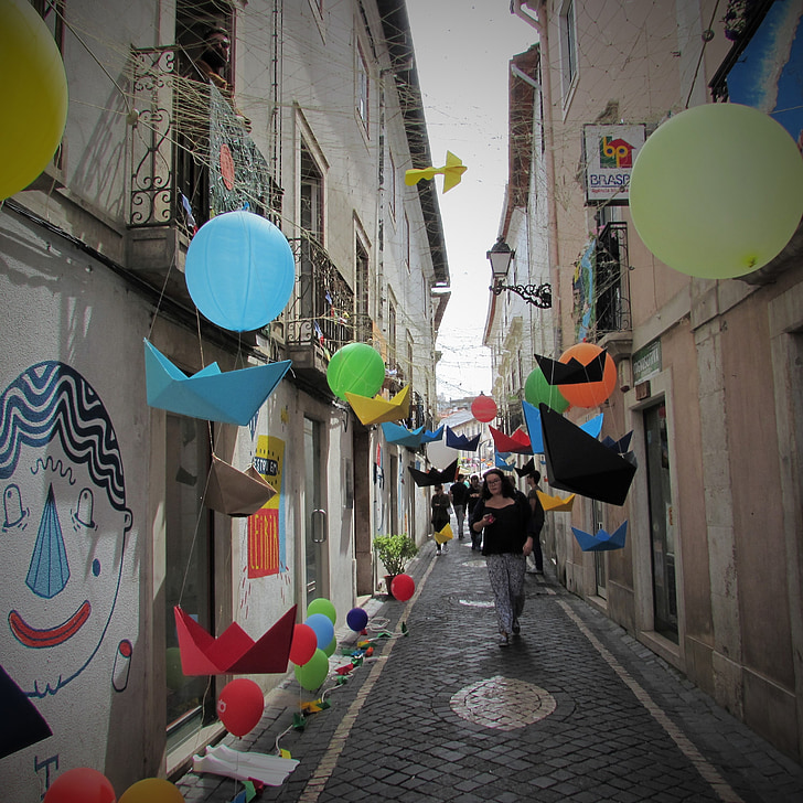 street, art, culture, balloon, color