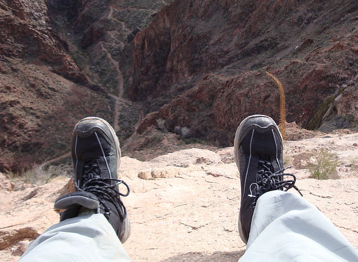 Gran Canyó, Perspectiva, passar per alt, peus, veure, costeruts, muntanyes