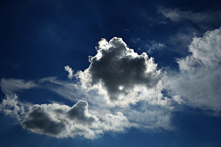 cel, núvols, núvols del cel blau, blau, Cumulus, Cloudscape, escèniques