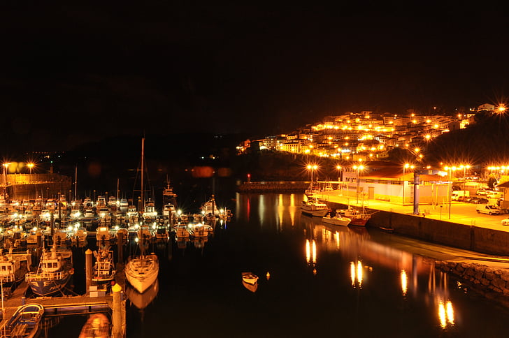 stateczników, Port, noc, Pequero