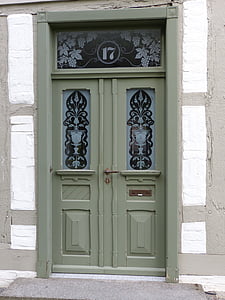 durys, tikslas, įvestis, namo įėjimas, medienos, senas, portalas