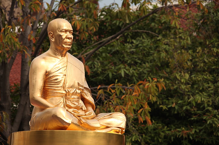 Budha, menih, zlata, budizem, phramongkolthepmuni, dhammakaya pagoda, Wat