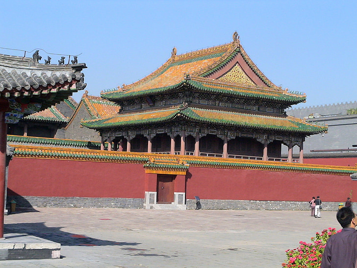 Shenyang, Liaoning, China, Tempel, Palast, berühmte, Architektur