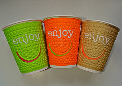 пити з чашки, Картон, Смайли, кольорова, барвистий, радість, удачі