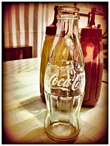 Coca-cola, grunge, Coca-Cola, garrafa, bebida, bebidas, refrigerante