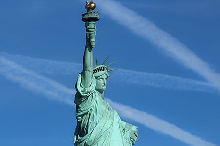 纽约, 自由, dom, 美国, 纪念碑, 城市, 独立