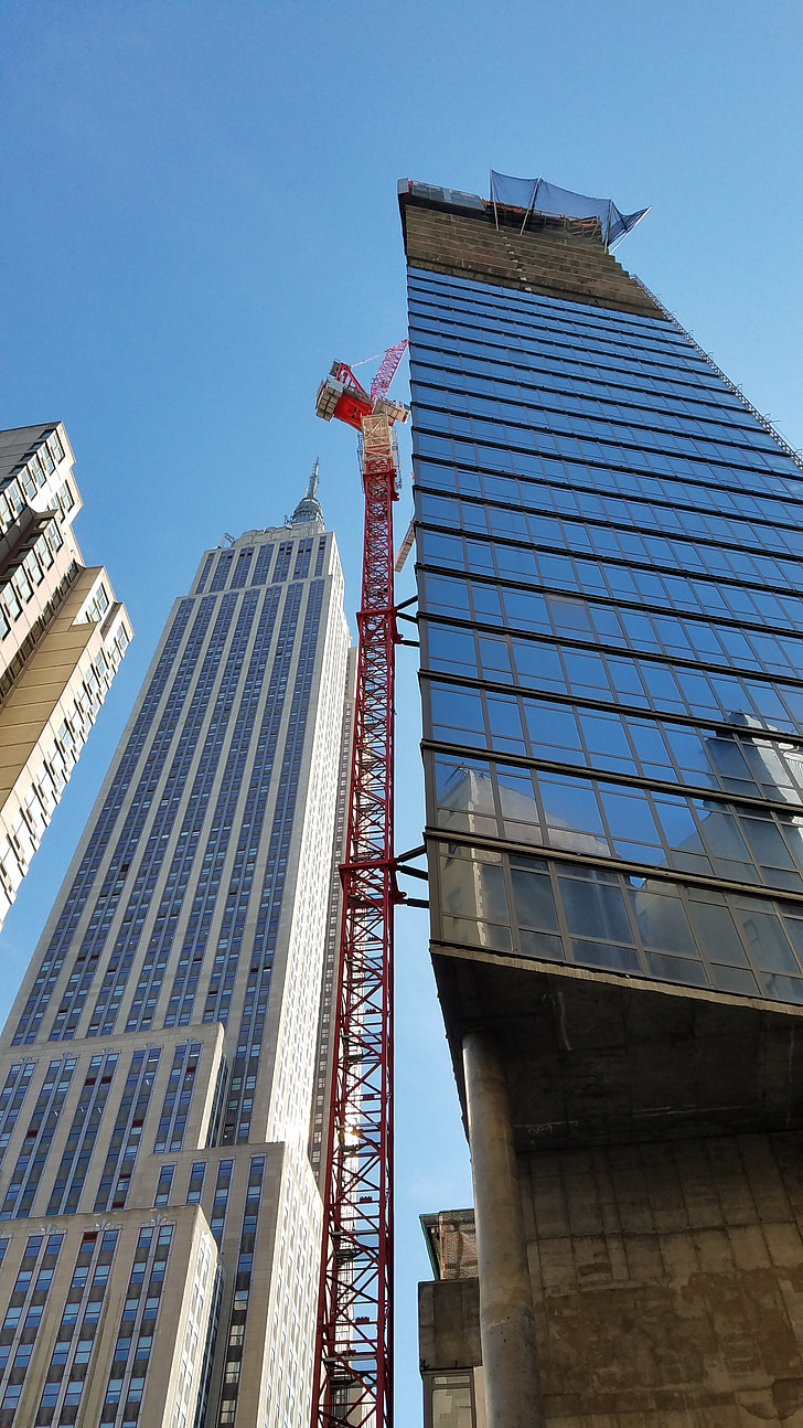 bouw, NBC, Manhattan, middtown, het platform, gebouwen, wolkenkrabbers