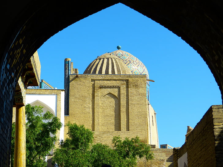 shohizinda, Nekropolē, Samarkanda, Uzbekistāna, mauzolejiem, mauzolejs, arhitektūra