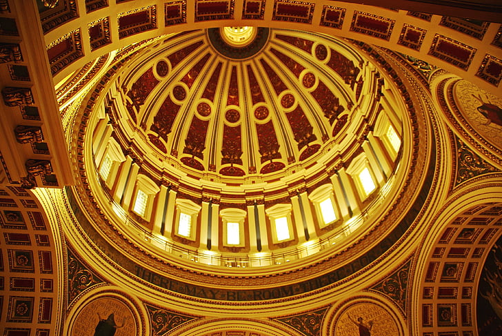 USA, Pennsylvania, Harrisburg, Parlamentet, Dome, arkitektur, dekoration