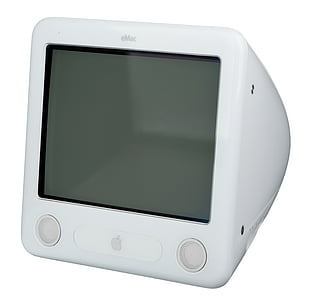 Apple, eMac, FL, isoleeritud, tehnoloogia, valge, ühe objekti