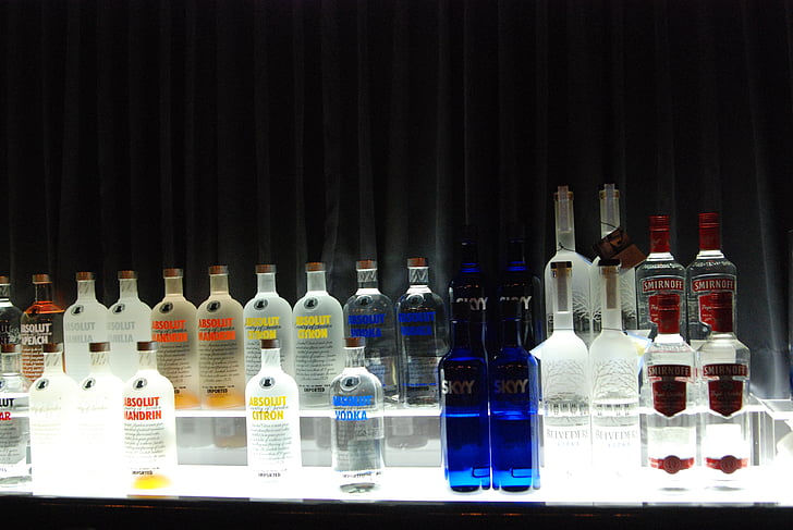 bar, Vodka, alcol, bevande, cocktail, bere, bottiglia