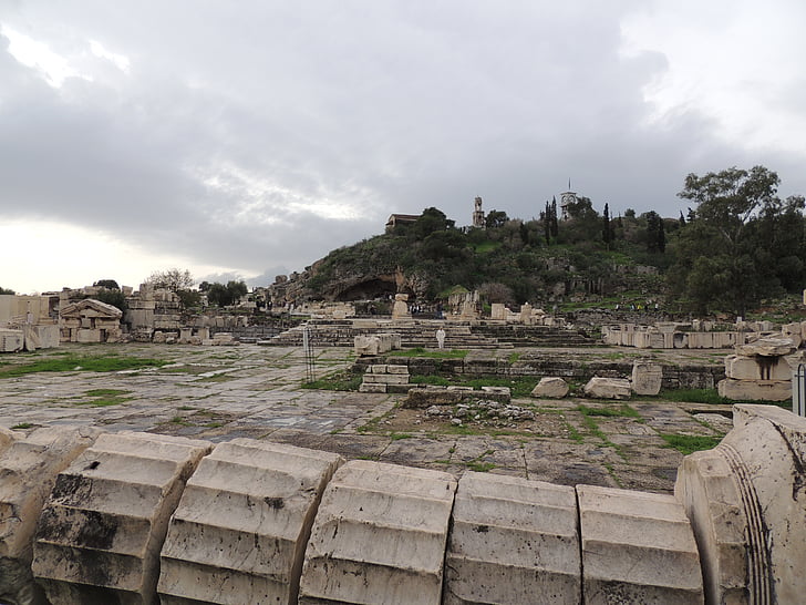 Eleusis, Atény, Řecko, orientační bod, kultura, ruiny, staré