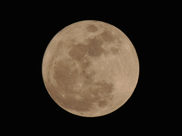 close-up, Lluna, nit, cel, l'astronomia, superfície de la lluna, Lluna plena