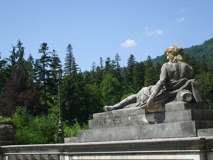 staty, skulptur, Sinaia, Rumänien, historiska, attraktion