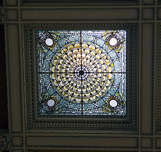 finestra, Tiffany, finestra di Tiffany, Biblioteca del Congresso, Washington dc, Distretto di columbia, DC