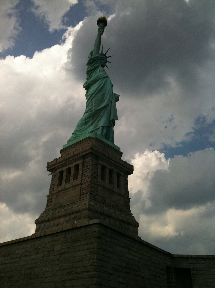 Vrijheidsbeeld, New york, New york city, skyline van New york, Manhattan, Verenigde Staten, Amerika