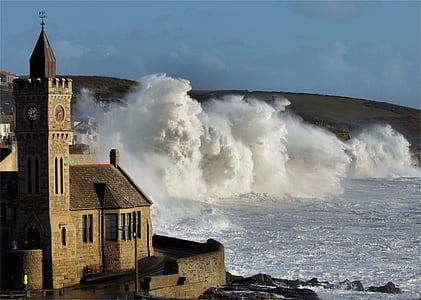 vihar, hullámok, tenger, természet, Időjárás, viharos, veszélyes