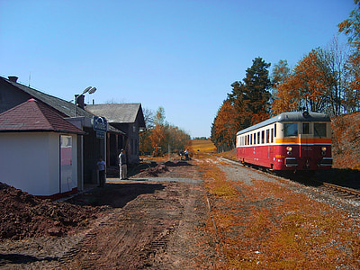 chvalec, Česká republika, vlak, stanica, Depot, jeseň, jeseň