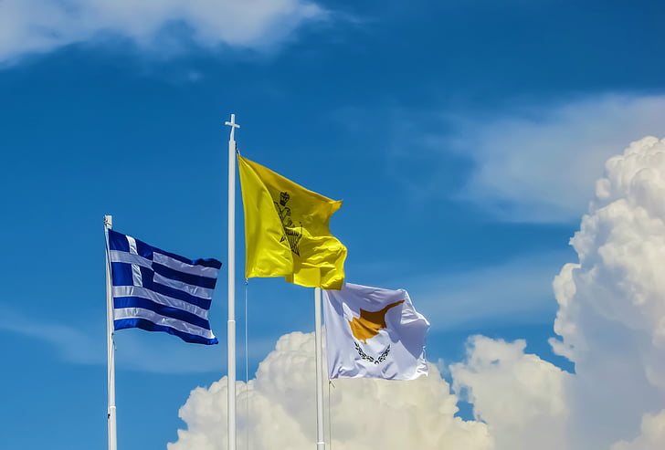 flag, country, nation, symbol, greece, byzantium, cyprus