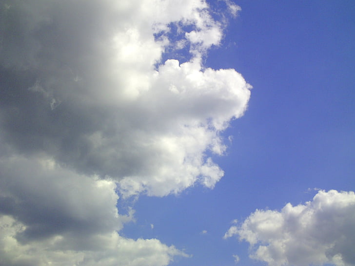pilvi, Cumulus, taivas, sininen, aurinkoinen, aurinkoinen päivä, Cumulus cloud