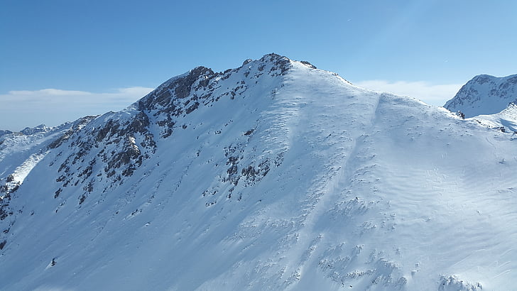 ponten, : Tannheimer mäed, mägironimine, talvel, mäed, Tyrol, Allgäu