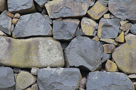 rocks, stone, stonewall, grey